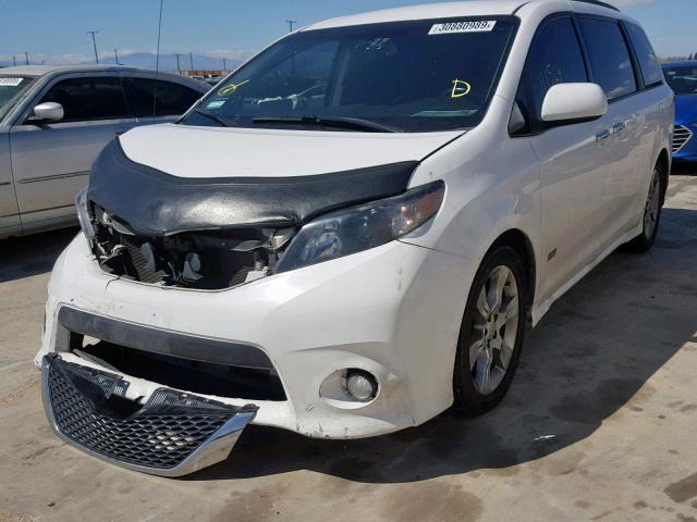 5TDXK3DCXES505806 - 2014 TOYOTA SIENNA SPO WHITE photo 2