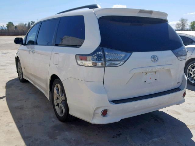 5TDXK3DCXES505806 - 2014 TOYOTA SIENNA SPO WHITE photo 3