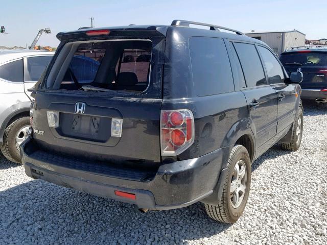 5FNYF28398B018263 - 2008 HONDA PILOT SE BLACK photo 4