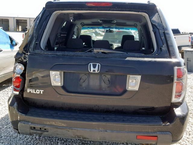 5FNYF28398B018263 - 2008 HONDA PILOT SE BLACK photo 9