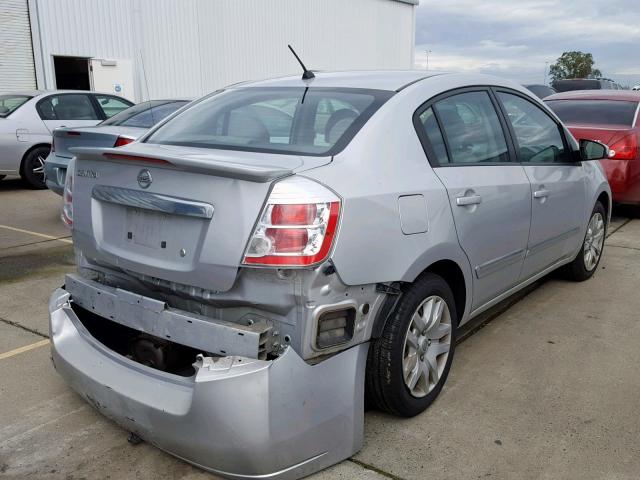 3N1AB6AP7BL721311 - 2011 NISSAN SENTRA 2.0 SILVER photo 4