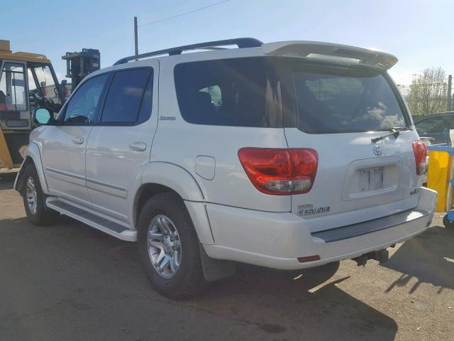 5TDZT38A66S271101 - 2006 TOYOTA SEQUOIA LI WHITE photo 3