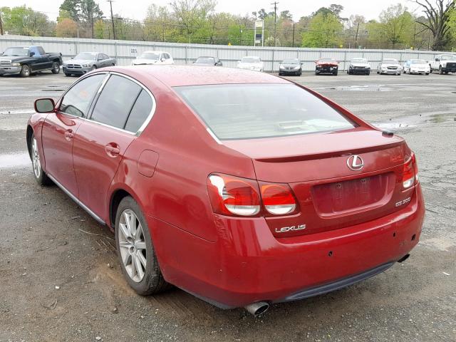 JTHBH96S165044937 - 2006 LEXUS GS GENERAT RED photo 3