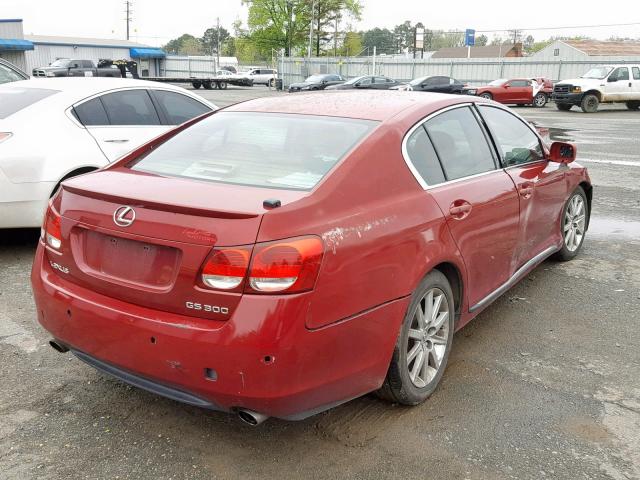 JTHBH96S165044937 - 2006 LEXUS GS GENERAT RED photo 4