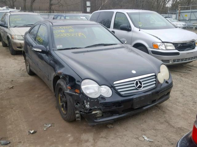 WDBRN47J52A360777 - 2002 MERCEDES-BENZ C 230K SPO BLACK photo 1