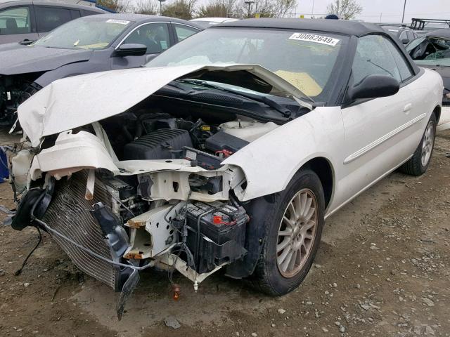 1C3EL55R84N357697 - 2004 CHRYSLER SEBRING LX WHITE photo 2