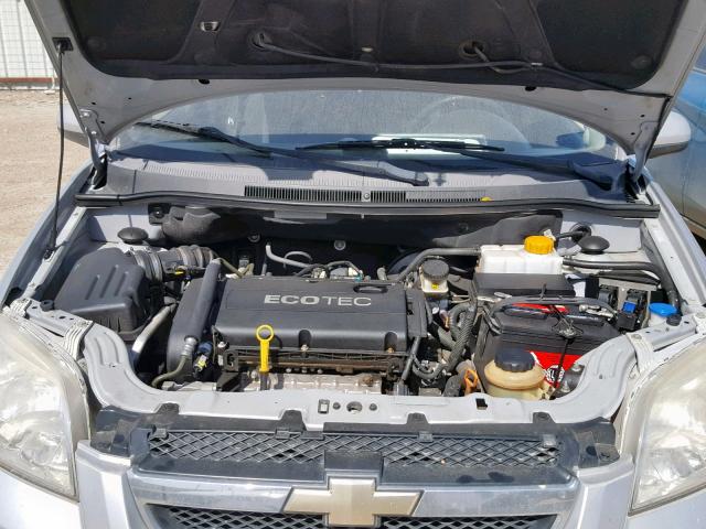 KL1TD5DE0BB151357 - 2011 CHEVROLET AVEO LS SILVER photo 7