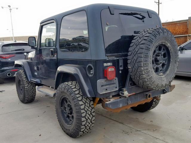 1J4FA59S83P330483 - 2003 JEEP WRANGLER / BLACK photo 3