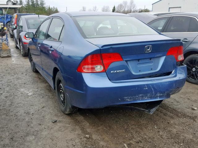 2HGFA16998H018766 - 2008 HONDA CIVIC EXL 蓝色 照片 3