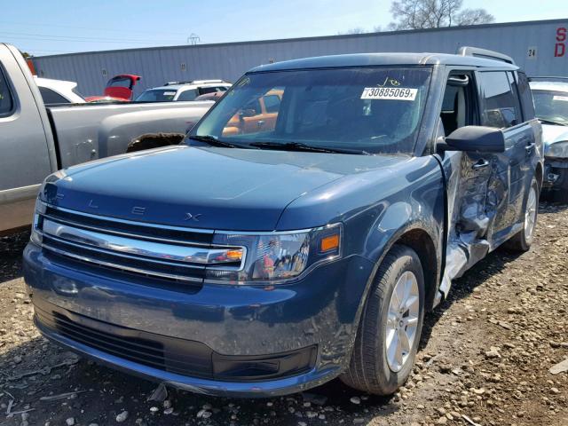 2FMGK5B88GBA17741 - 2016 FORD FLEX SE BLUE photo 2