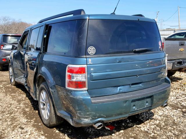 2FMGK5B88GBA17741 - 2016 FORD FLEX SE BLUE photo 3