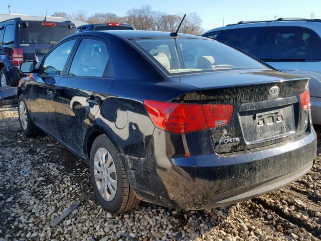 KNAFU4A22A5874440 - 2010 KIA FORTE EX BLACK photo 3