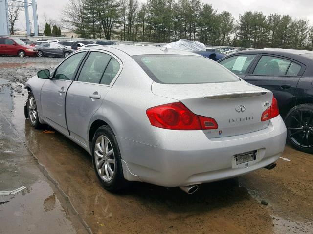 JNKCV61F39M051906 - 2009 INFINITI G37 SILVER photo 3