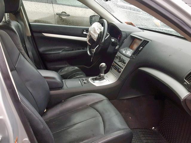 JNKCV61F39M051906 - 2009 INFINITI G37 SILVER photo 5