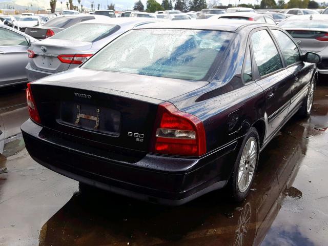 YV1TS92D921270007 - 2002 VOLVO S80 BLACK photo 4