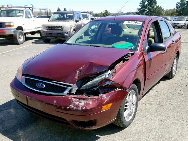 1FAFP34N56W189625 - 2006 FORD FOCUS ZX4 RED photo 2