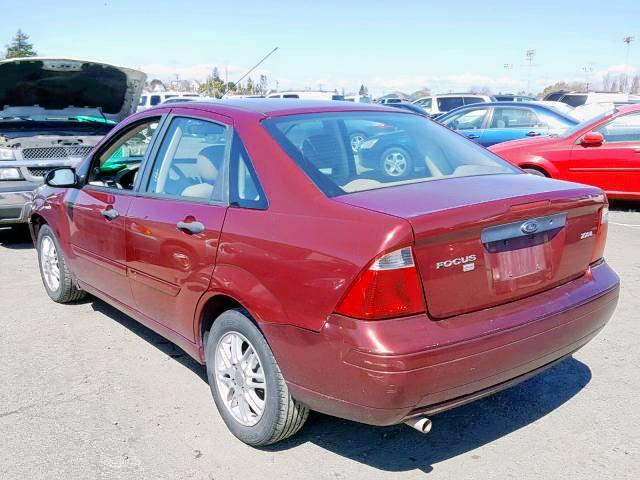 1FAFP34N56W189625 - 2006 FORD FOCUS ZX4 RED photo 3