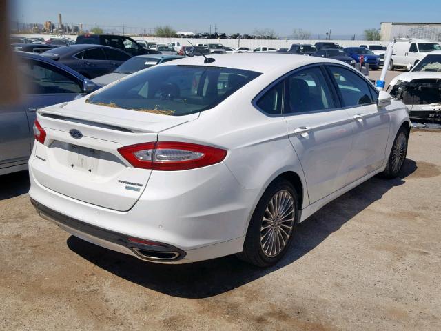 3FA6P0K97ER196565 - 2014 FORD FUSION TIT WHITE photo 4