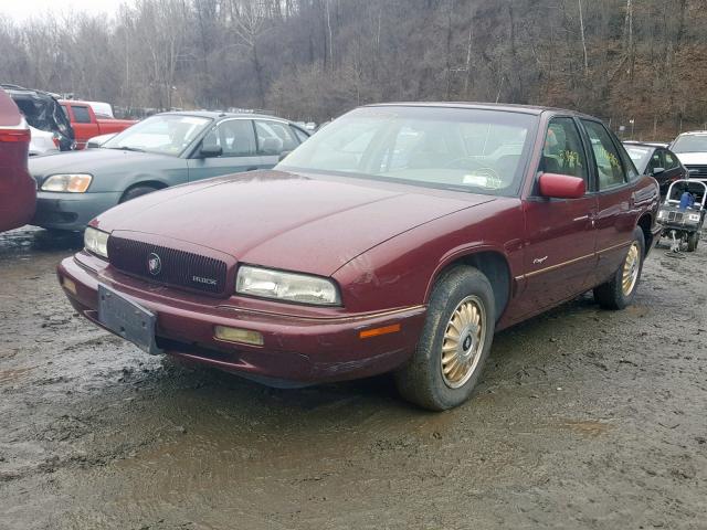 2G4WB52K7T1504999 - 1996 BUICK REGAL CUST MAROON photo 2