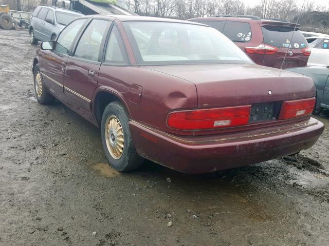 2G4WB52K7T1504999 - 1996 BUICK REGAL CUST MAROON photo 3