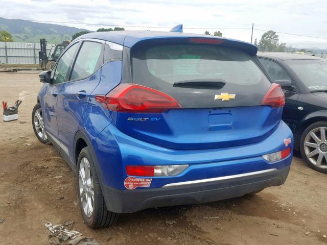 1G1FW6S07J4137965 - 2018 CHEVROLET BOLT EV LT BLUE photo 3