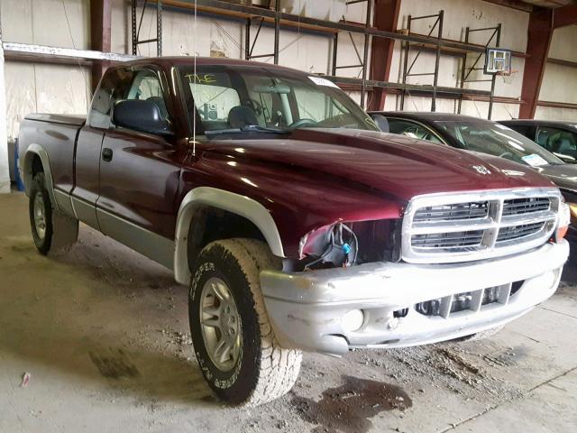 1B7GG42N42S659121 - 2002 DODGE DAKOTA MAROON photo 1