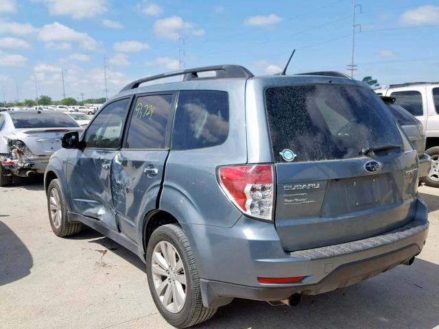 JF2SHBEC5BH767476 - 2011 SUBARU FORESTER L BLUE photo 3