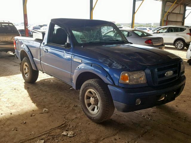 1FTYR10U67PA26363 - 2007 FORD RANGER BLUE photo 1