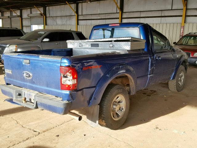 1FTYR10U67PA26363 - 2007 FORD RANGER BLUE photo 4