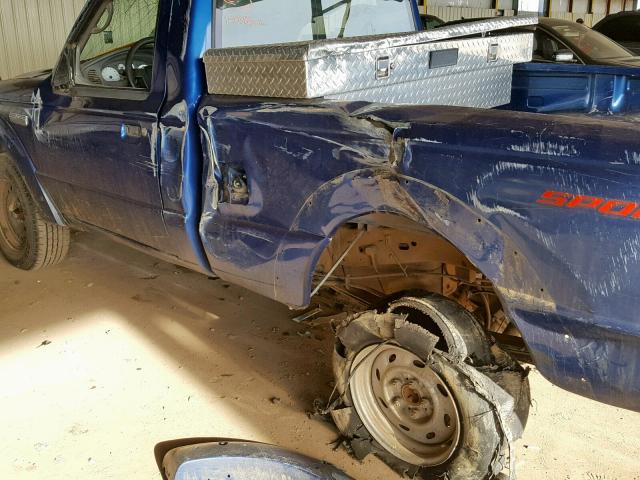 1FTYR10U67PA26363 - 2007 FORD RANGER BLUE photo 9