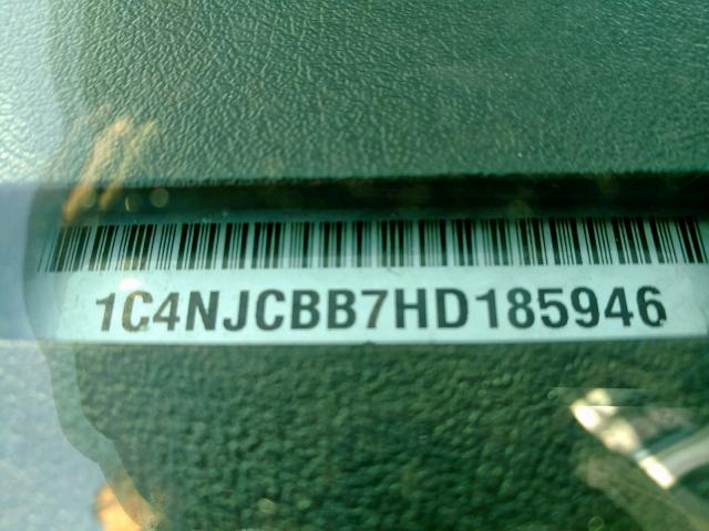 1C4NJCBB7HD185946 - 2017 JEEP COMPASS SP Графитовый фото 10