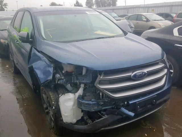 2FMPK4J84JBB53559 - 2018 FORD EDGE SEL BLUE photo 1