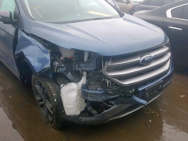 2FMPK4J84JBB53559 - 2018 FORD EDGE SEL BLUE photo 9