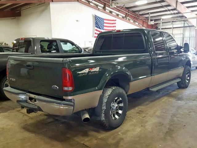 1FTSW31F9XEB22154 - 1999 FORD F350 SRW S GREEN photo 4