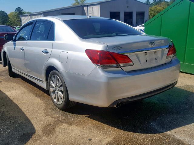 4T1BK3DB9BU438846 - 2011 TOYOTA AVALON BAS SILVER photo 3