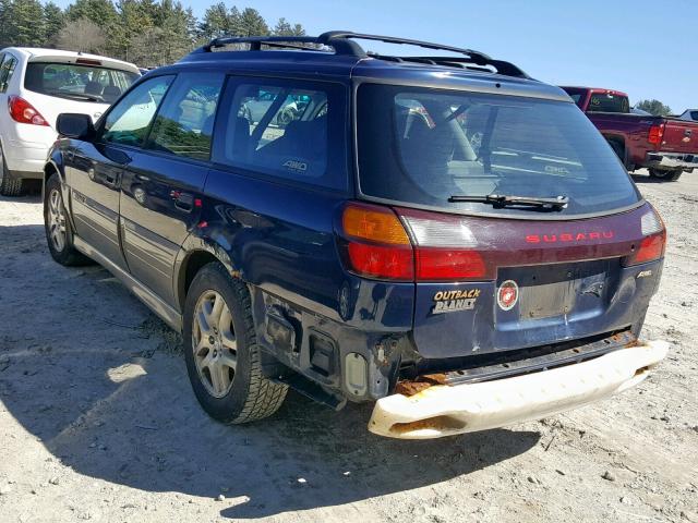 4S3BH675637630932 - 2003 SUBARU LEGACY OUT BLUE photo 3