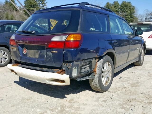 4S3BH675637630932 - 2003 SUBARU LEGACY OUT BLUE photo 4