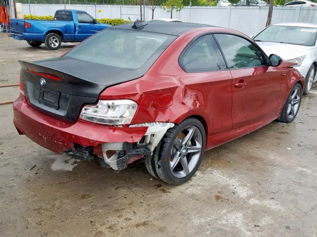 WBAUC7C51AVK80926 - 2010 BMW 135 I RED photo 4