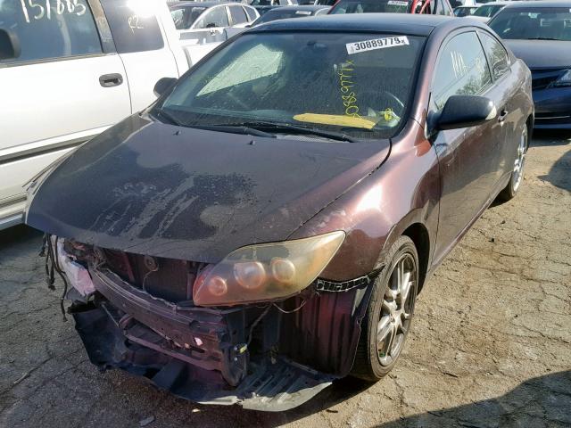 JTKDE167980258602 - 2008 SCION TC PURPLE photo 2