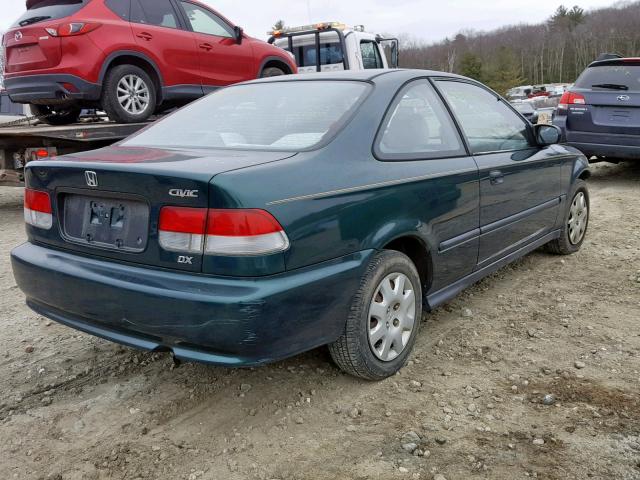 1HGEJ6225XL011106 - 1999 HONDA CIVIC DX GREEN photo 4