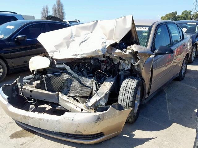 1G1ZT52805F244467 - 2005 CHEVROLET MALIBU LS BEIGE photo 2