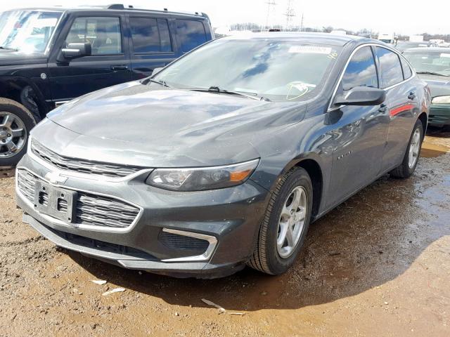1G1ZB5ST0JF168363 - 2018 CHEVROLET MALIBU LS GRAY photo 2
