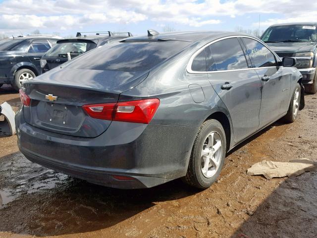 1G1ZB5ST0JF168363 - 2018 CHEVROLET MALIBU LS GRAY photo 4
