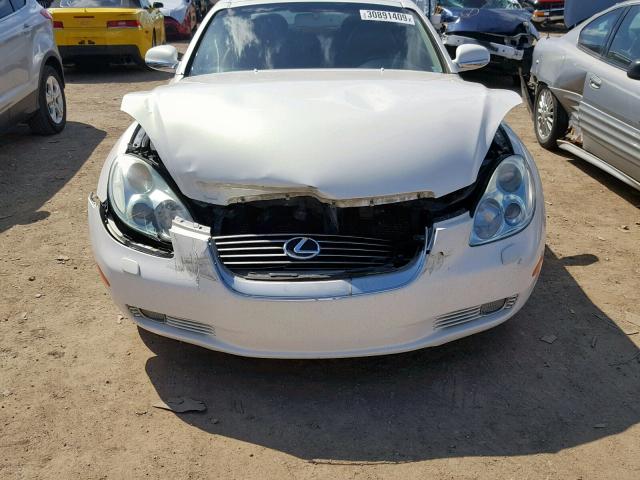 JTHFN48Y550065963 - 2005 LEXUS SC 430 WHITE photo 9