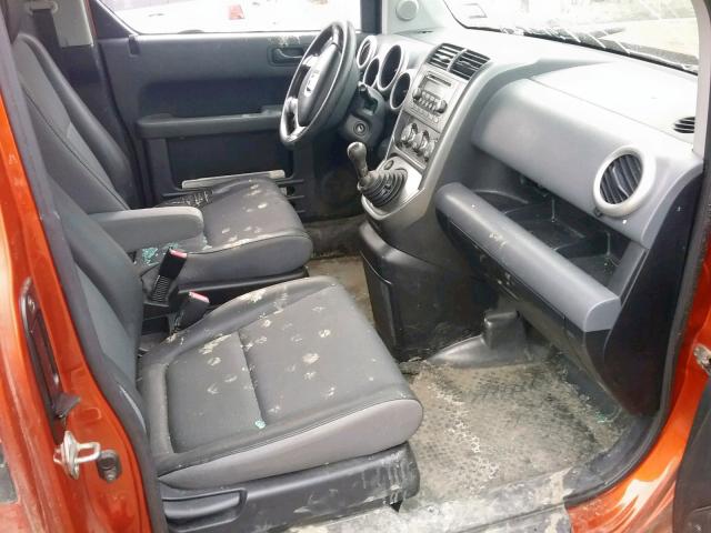 5J6YH27553L024557 - 2003 HONDA ELEMENT EX ORANGE photo 5