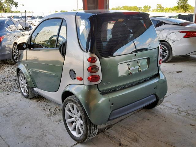 WME4503321J233424 - 2005 SMART FORTWO PAS GREEN photo 3