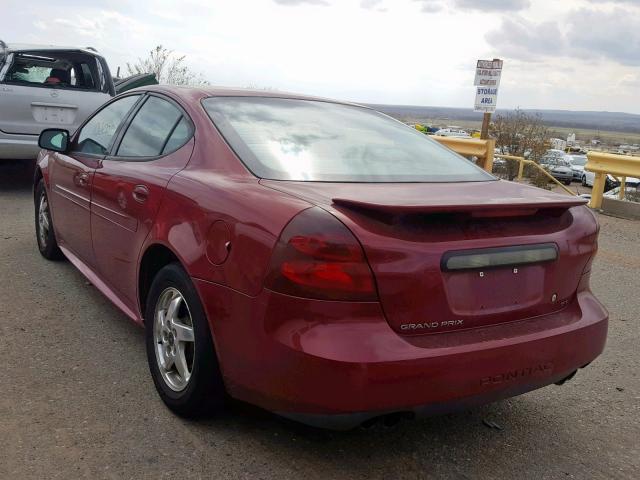 2G2WS542841352674 - 2004 PONTIAC GRAND PRIX MAROON photo 3