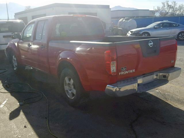 1N6AD09U07C406784 - 2007 NISSAN FRONTIER C RED photo 3