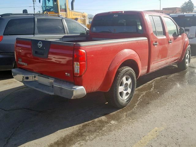 1N6AD09U07C406784 - 2007 NISSAN FRONTIER C RED photo 4