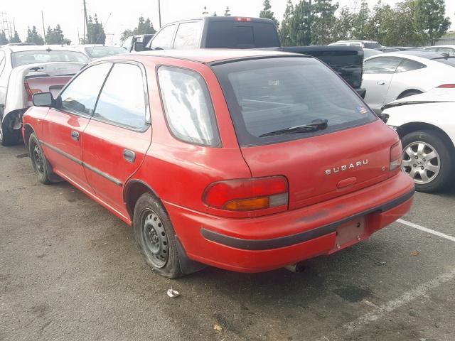 JF1GF2445PH805970 - 1993 SUBARU IMPREZA L RED photo 3